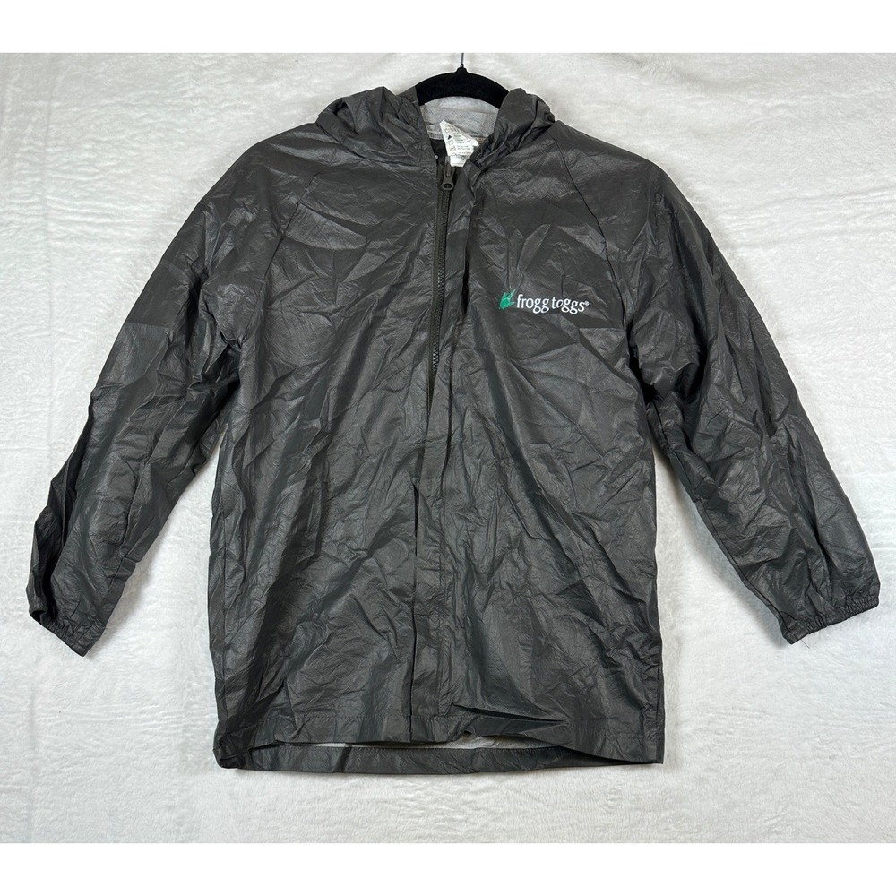 Frogg Toggs Rain Jacket Unisex S/M Gray Packable Ultra-Lite2 Waterproof Hooded